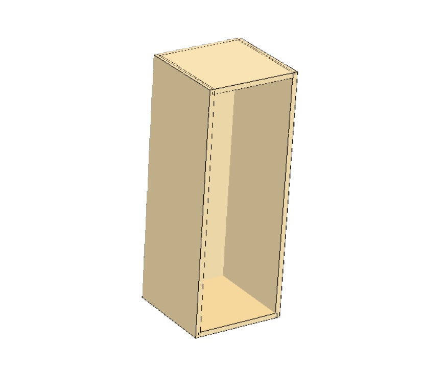 Upper  -  vertical open finish cabinet