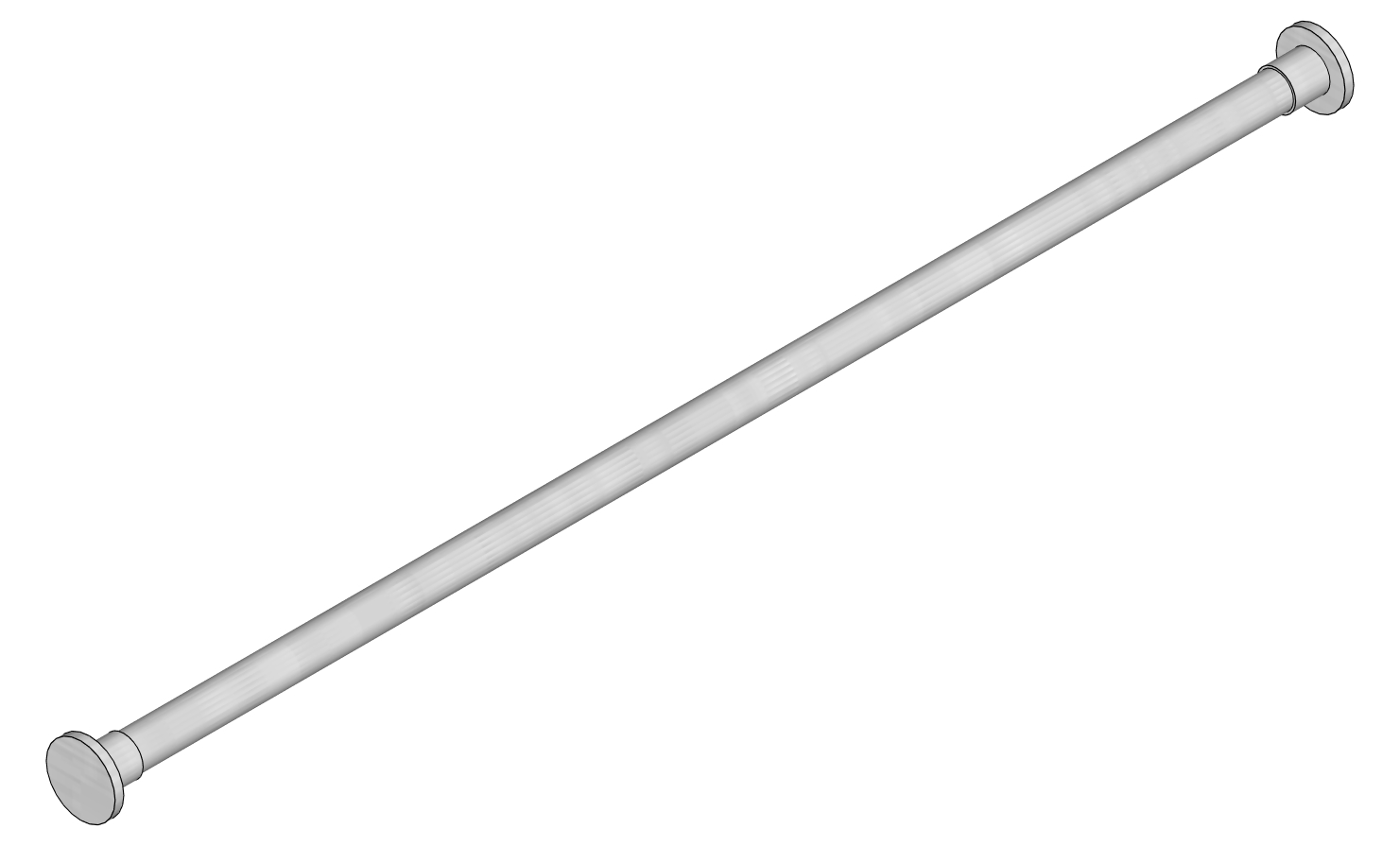 hanging rod with 2 ends