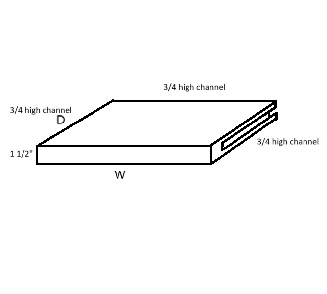 1 1/2" thick Floating shelf