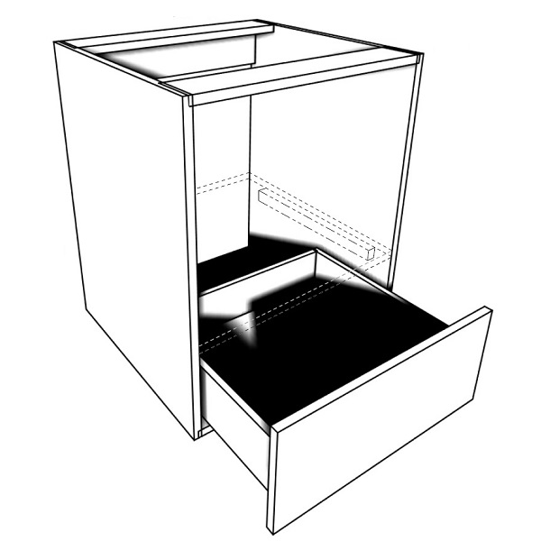 Under counter microwave-1drawer