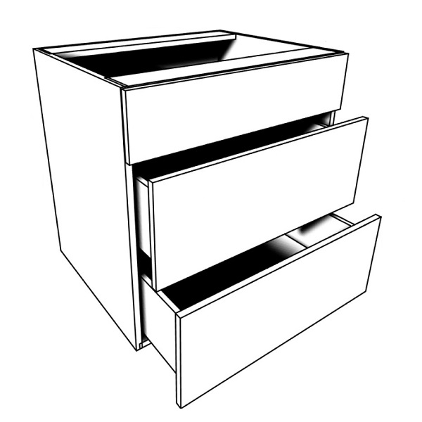 1 false - 2 Pot drawers (under cooktop cabinet)