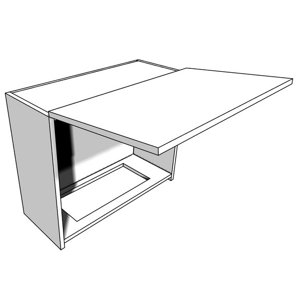 Hood cabinet-1door-custom bottom cut out