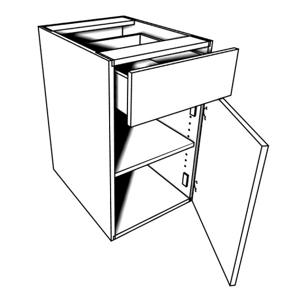 1 drawer - 1 door